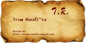 Trum Renáta névjegykártya